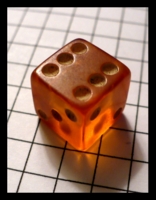 Dice : Dice - 6D - Single Amber Bakelite